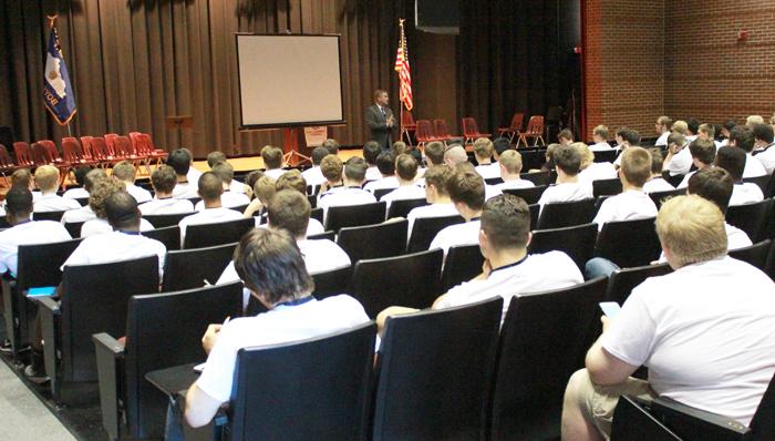 crowd with james comer