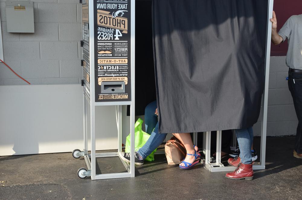  Many CU students partook in the extraordinary photo booth. (Campbellsville University photo by Drew Tucker) 