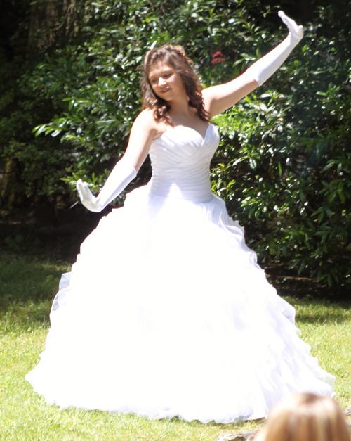 Jessica Blakeman curtsies during the Kentucky Mountain Laurel Festival.